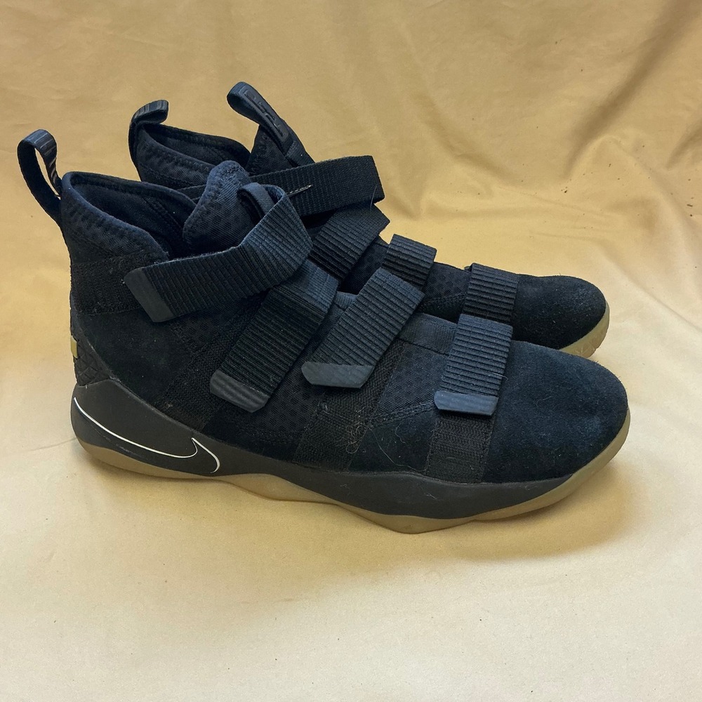 Nike LeBron Soldier 11 Black Gum Basketball Shoes Mens 11 897644-007